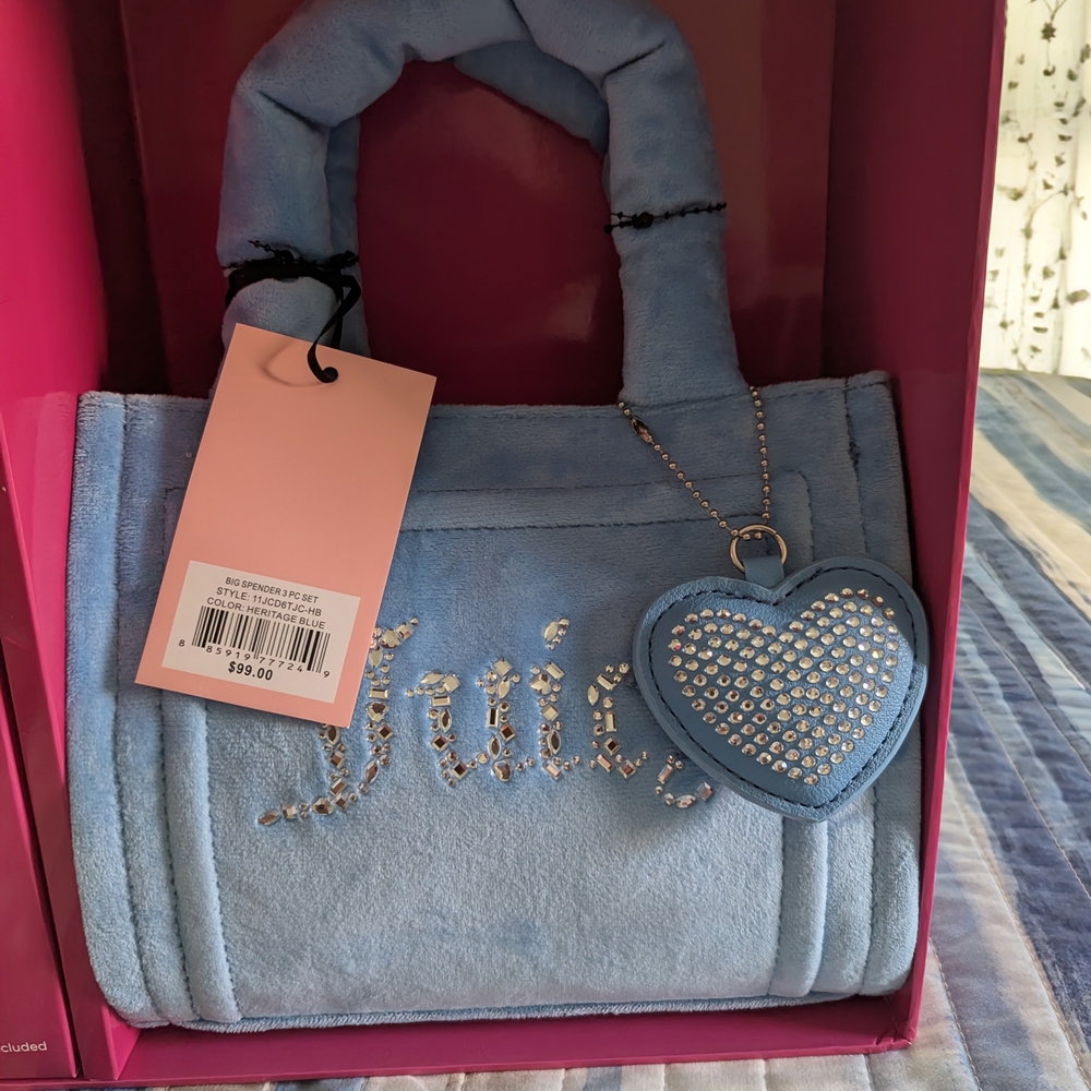 Juicy Couture Extra Spender Mini Tote In Heritage Blue - Picture 2 of 10